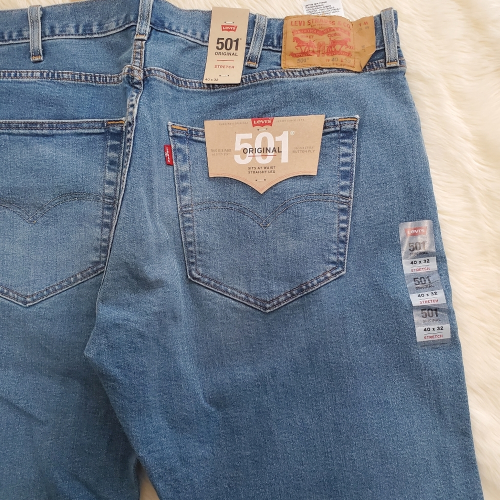 Levis 501 stretch jeans